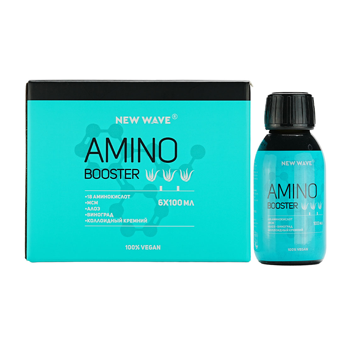 КОНЦЕНТРИРОВАННЫЙ НАПИТОК NEW WAVE® «AMINO BOOSTER» СО ВКУСОМ АЛОЭ И ЗЕЛЕНОГО ВИНОГРАДА